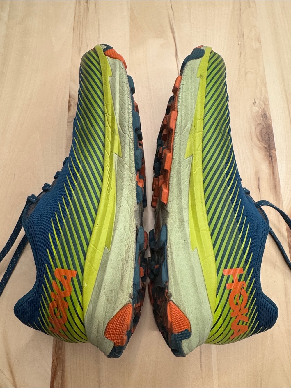 Hoka Torrent 2 trail running shoes in the Blue Coral/Evening Primrose colorway 9 - Picture 5 of 10